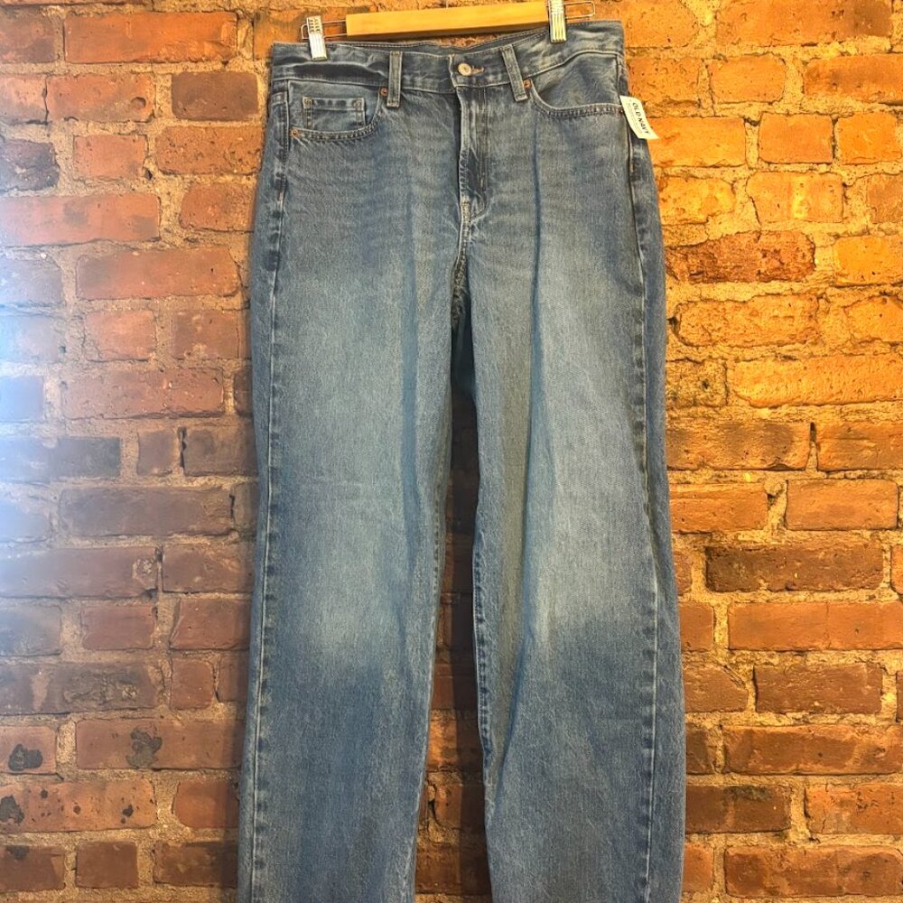 Old Navy High-Waisted OG Rigid Loose Jeans Size 10 NWT